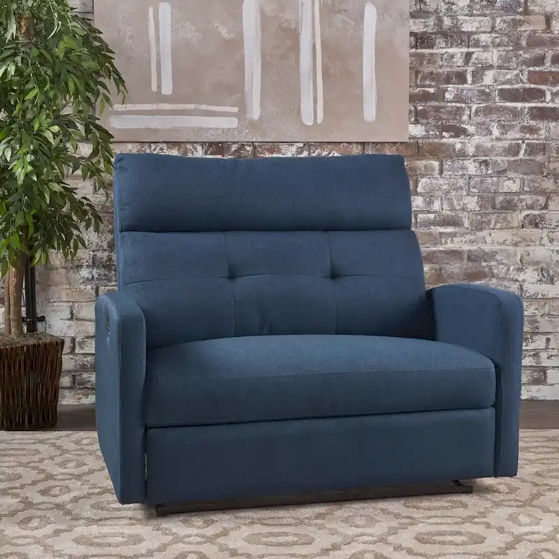 Fabric 2-Seater Recliner Club Chair