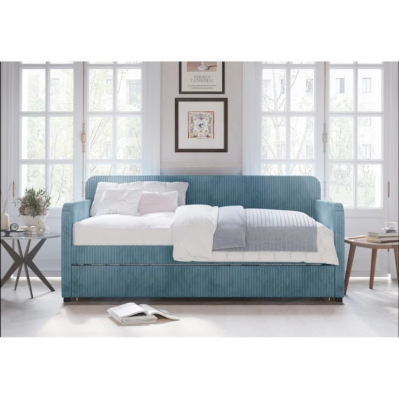 Melissa Twin Upholstered Daybed with Trundle