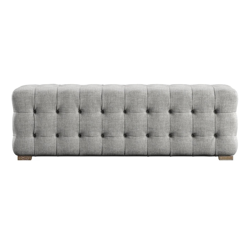 Knightsbridge Linen Fabric Tufted Bench by iNSPIRE Q Artisan