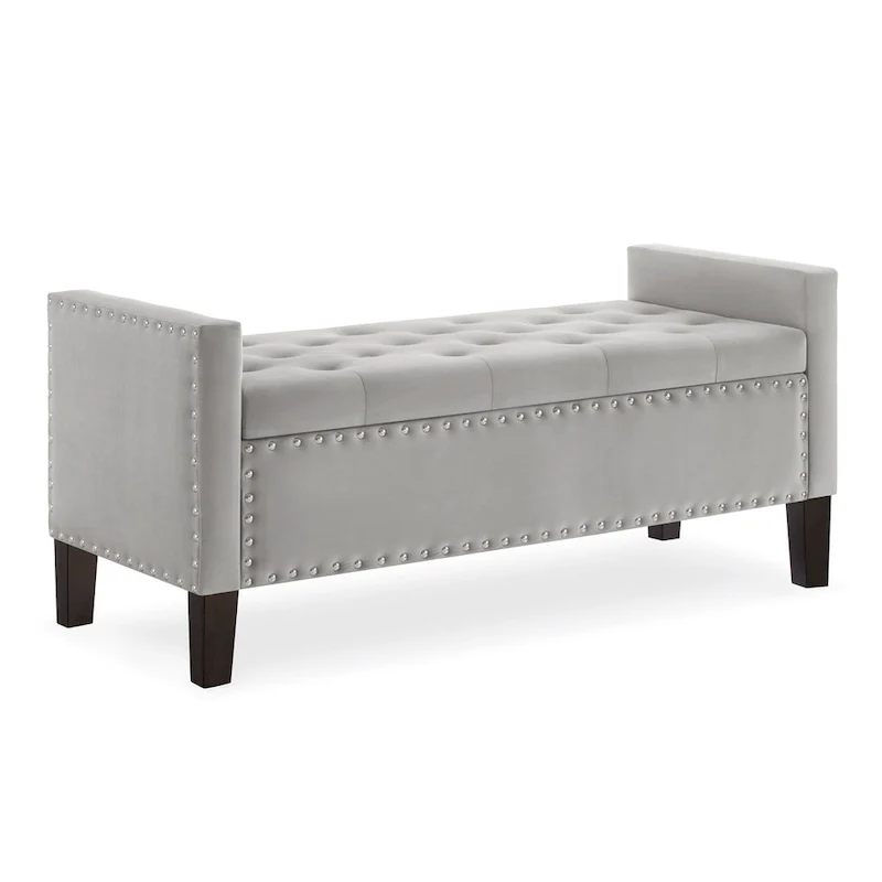 Entryway Living Room Soft Padded Seat with Armrest,Bed Bench
