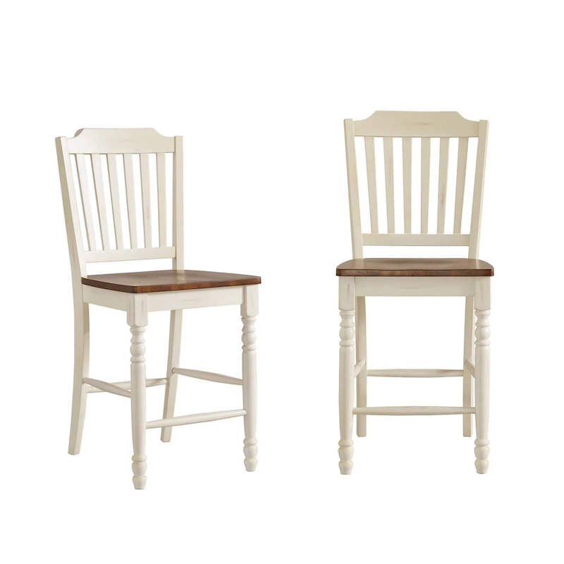 Brunico Two-Tone Counter Height Chairs (Set of 2)