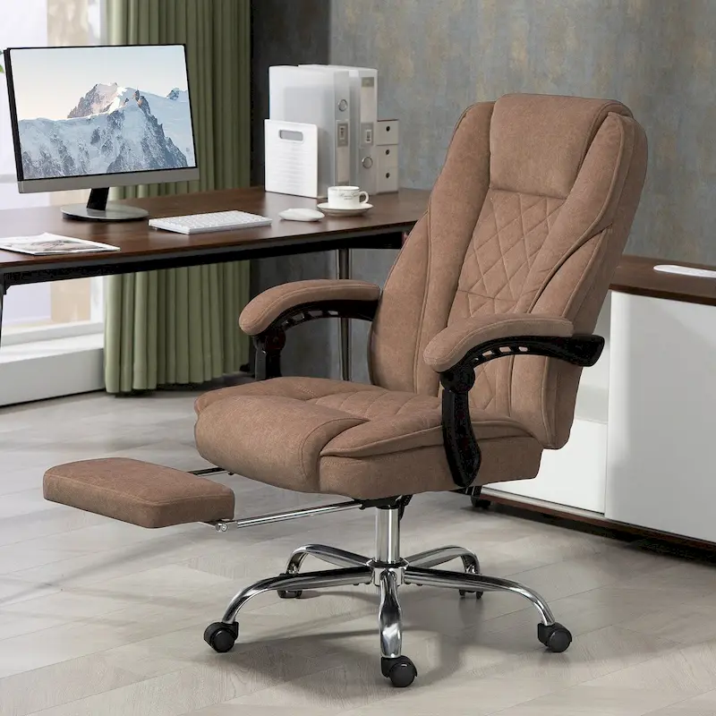 Vinsetto Massage Office Chair with 6 Vibration Points, Heated Reclining Computer Chair, Swivel Desk Chair