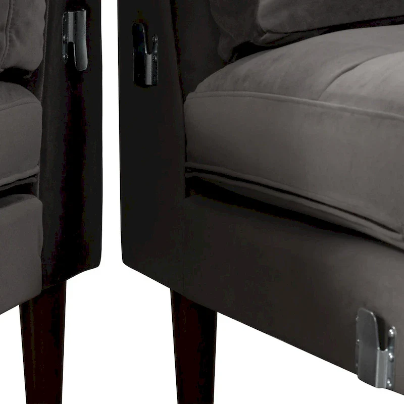 104.5 Fabric right-side sectional sofa