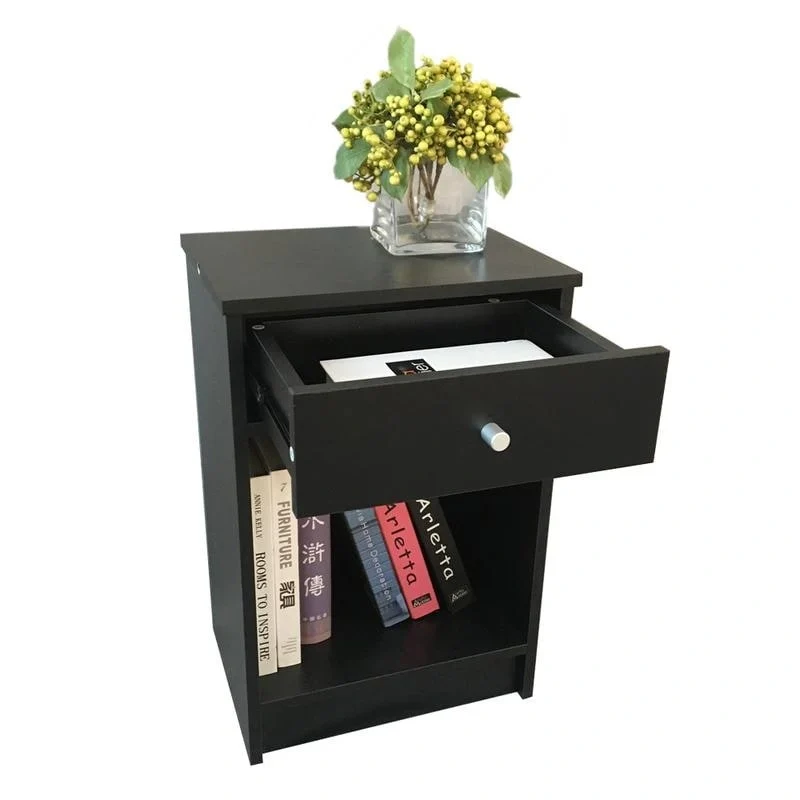 Simplify bedroom furniture Bedside End Table 1/2 Drawer Nightstand 2 Styles
