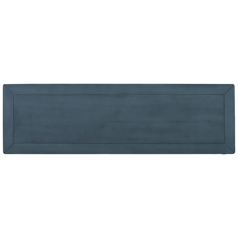 Retro Console Table with 3 Drawers and Bottom Shelf