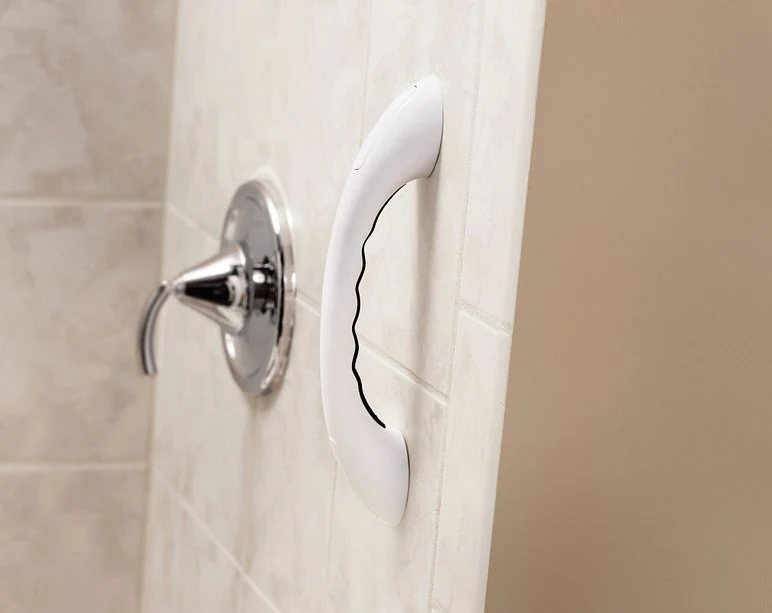 Moen Glacier Designer Hand Grip with Finger Notches, 9 in.