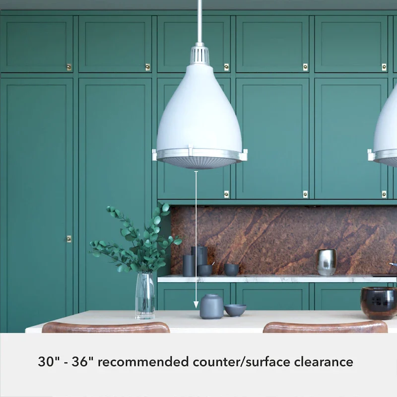 Hunter Bluff View Retro 16  3-Light Pendant - Kitchen Island, Dining Room, Entry - Mid-Century Modern, Industrial, Transitional