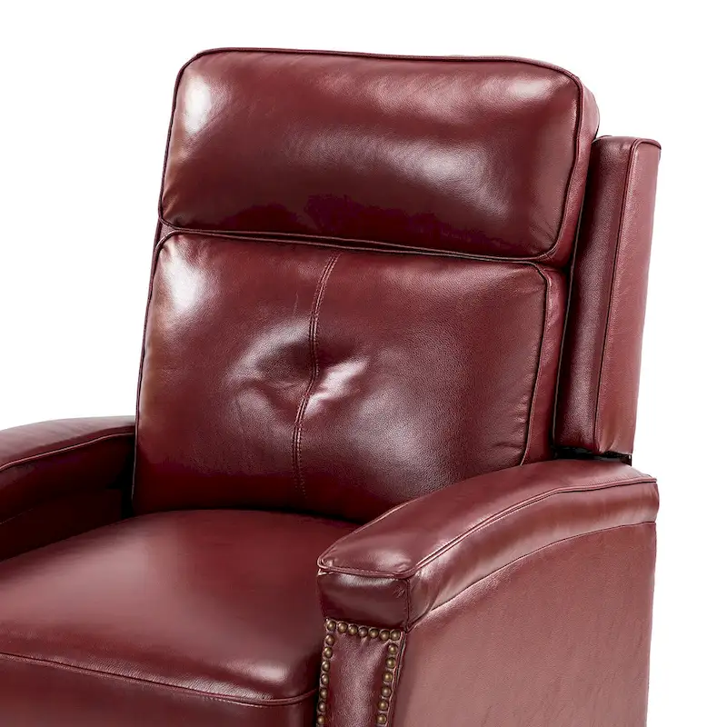 Gaspar Mid-Century Modern Pushback Recliner with Nailhead Trim by HULALA HOME