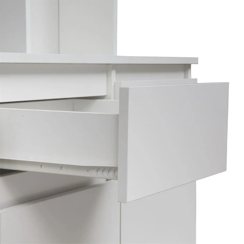 Kitchen Pantry Cabinet with Microwave Stand and 2 Drawers, Freestanding Buffet Cupboards Sideboard with Charging Station