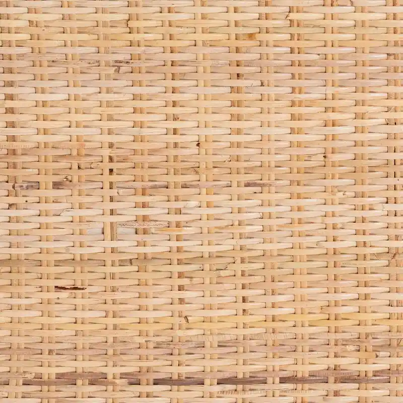 Light Honey Rattan Console Table with Acacia Wood Frame