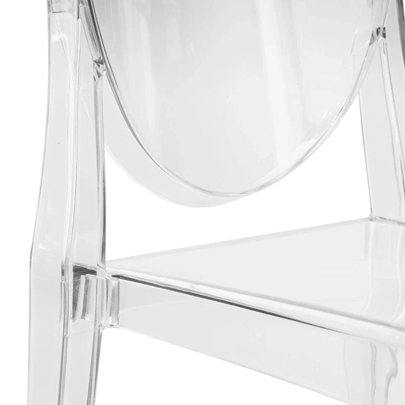 Acrylic Dining Chair Modern Transparent Stackable Side Chair No Assembly