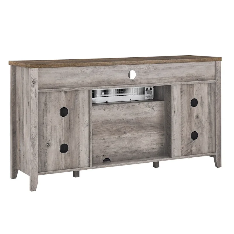 TV Media Stand with Electric Fireplace KD Inserts Heater - 55 inches