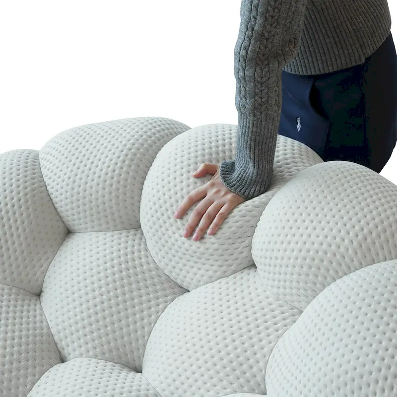 3D Honeycomb Fabric Upholstered Bubble Sofa Modern Loveseat