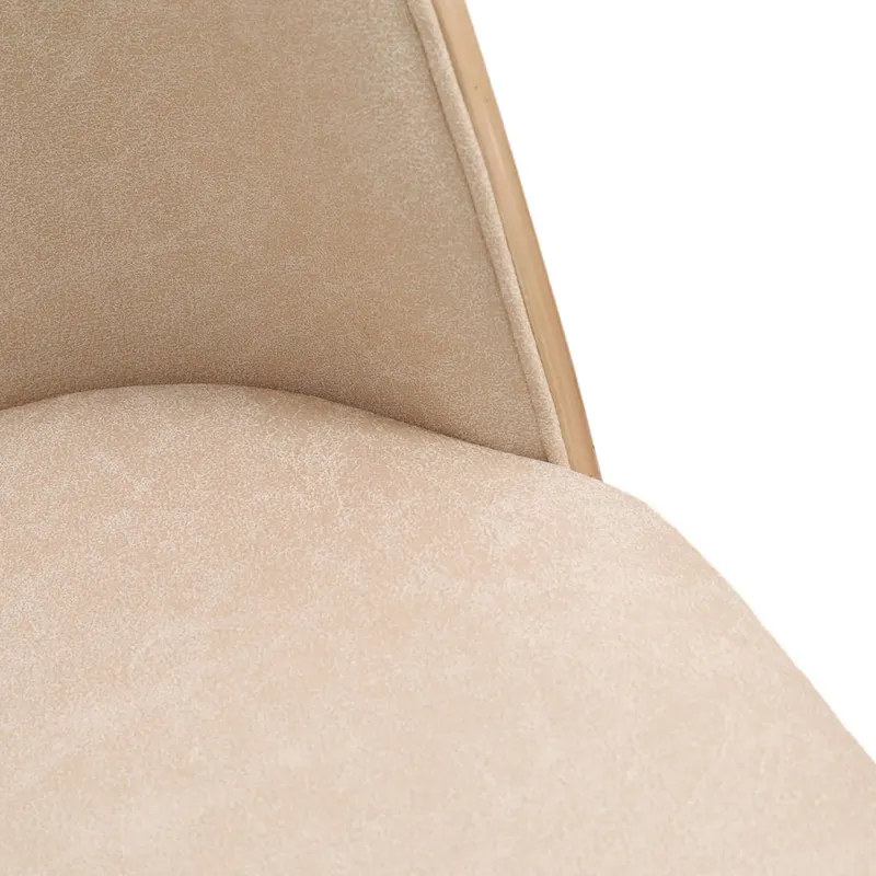 LeisureMod Tule Dining Side Chair with Upholstered Seat and Back