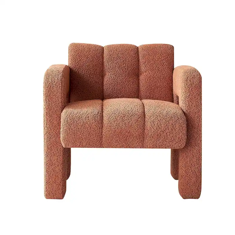 31.10  Wide Boucle Upholstered Accent Chair