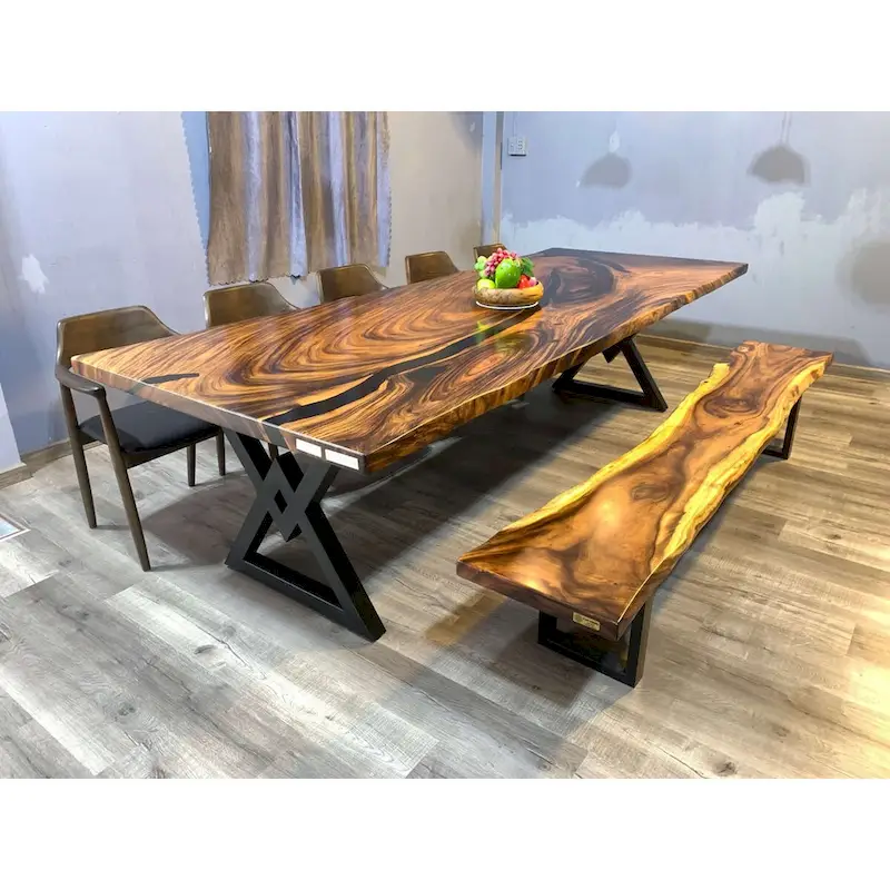 Sundaland 118 Large Slap Live Edge Dining Table
