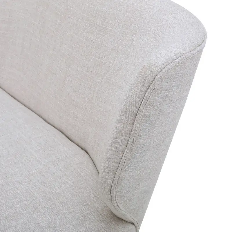 Desdemona Mid-Century Fabric Loveseat by