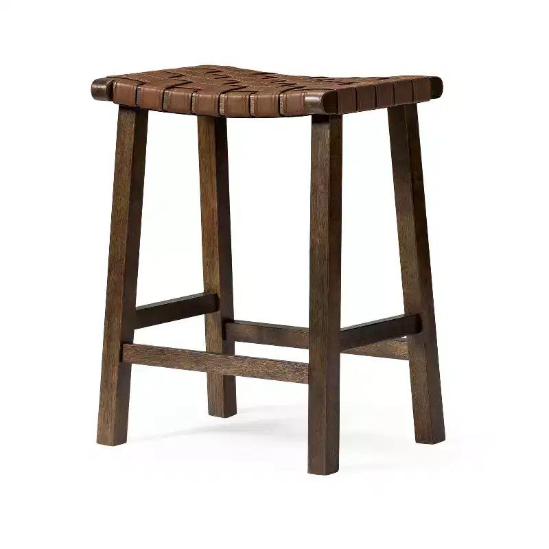 Maven Lane Noah Backless Counter Stool with Faux Leather 25