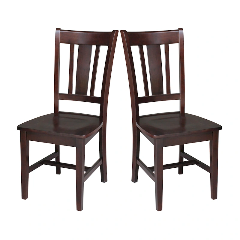 International Concepts Solid Wood San Remo Splatback Chairs, Set of 2