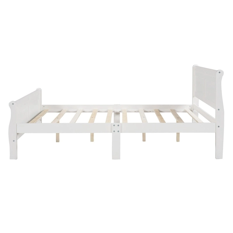 Harper & Bright Designs Wood Twin Sleigh Bed with Headboard and Footboard