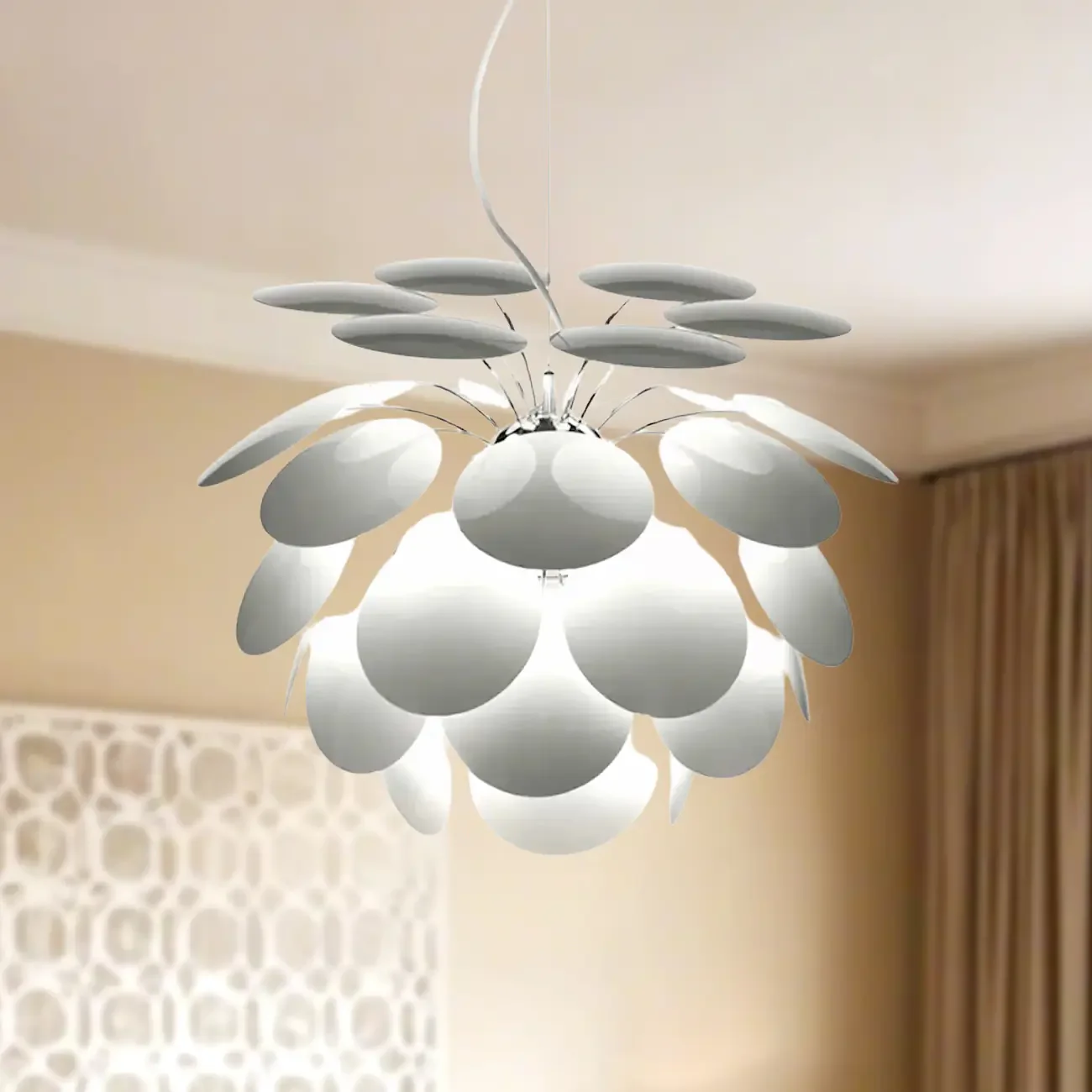 5 Tiers Modern Chandelier with Adjustable Metal Structure