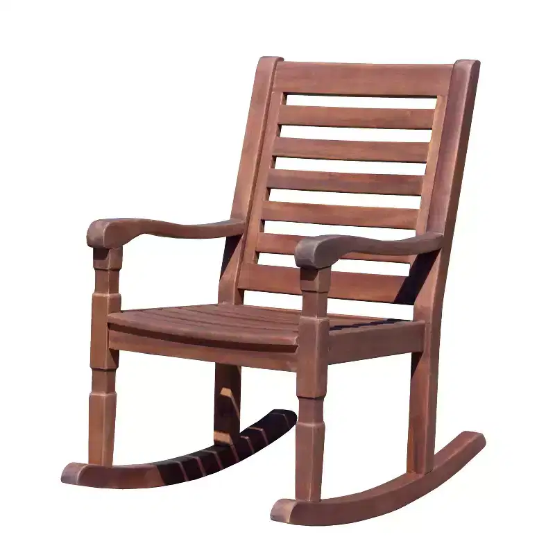 Nantucket Kids' Rocking Chair - Merry Products: Acacia Hardwood, Smooth Rocking Base, Contoured Comfort