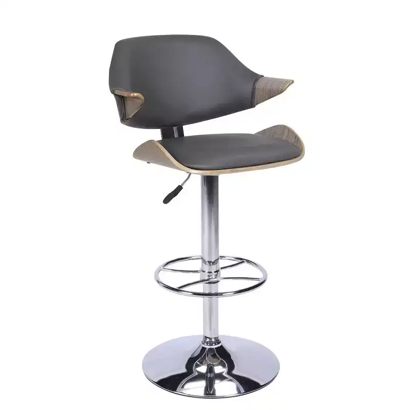 Chintaly Imports,Curved Back Pneumatic-Adjustable Stool