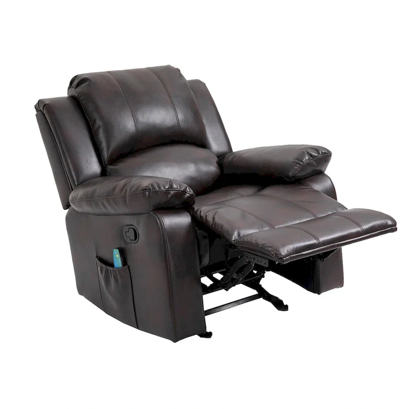 Clihome Faux Leather Recliner Chair with Massage