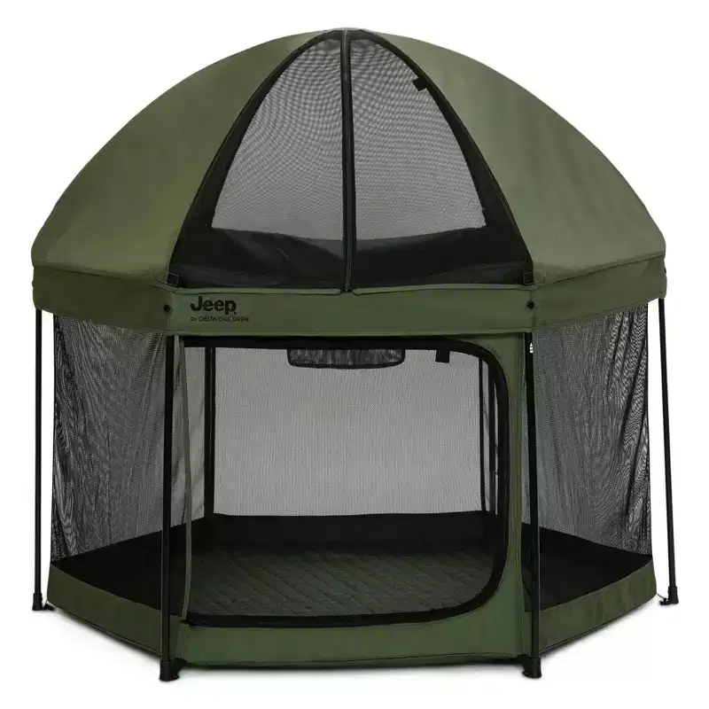 Jeep Hexagon Pop Up Playard with Removable Canopy