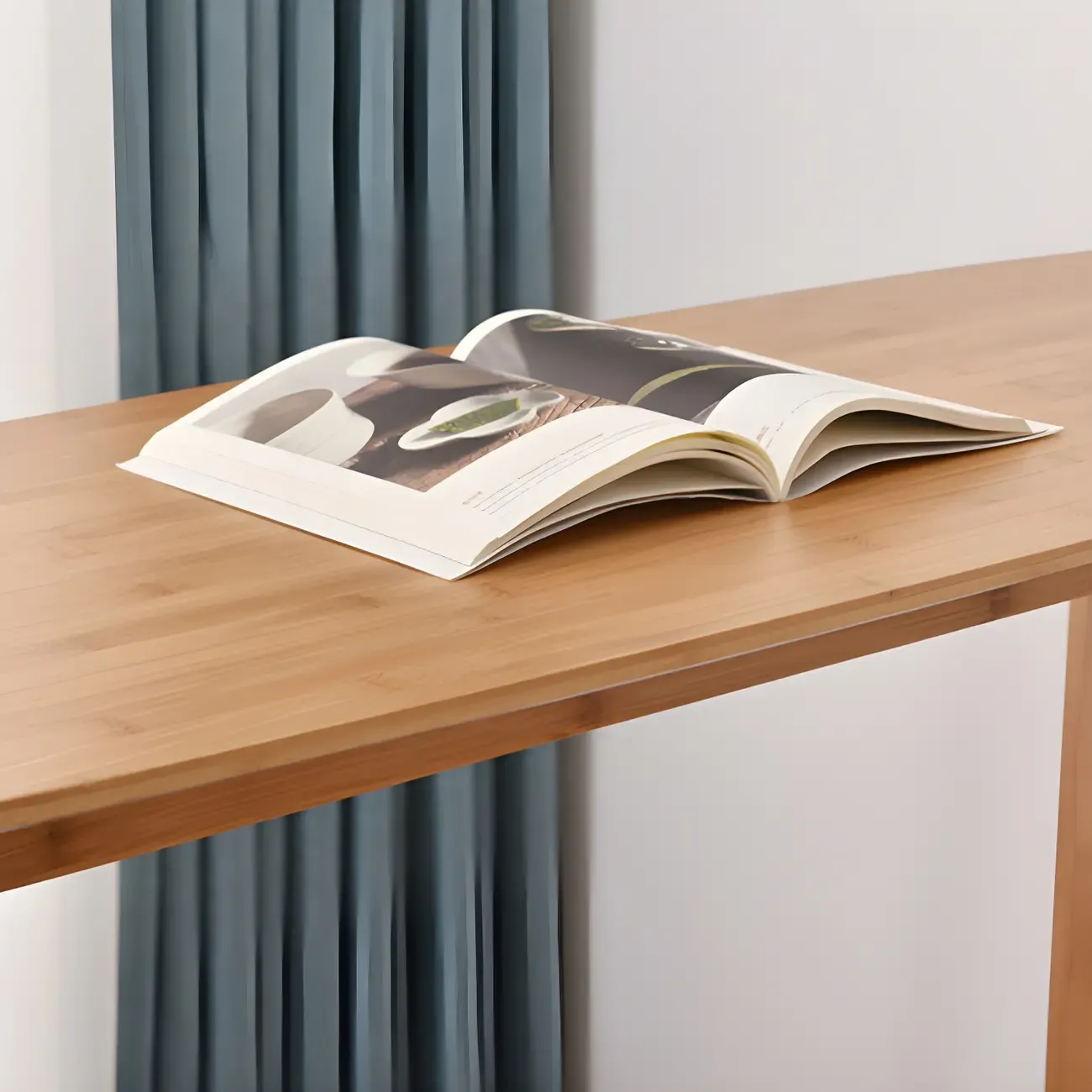 Modern Home Natural Bamboo Trestle Bar Table