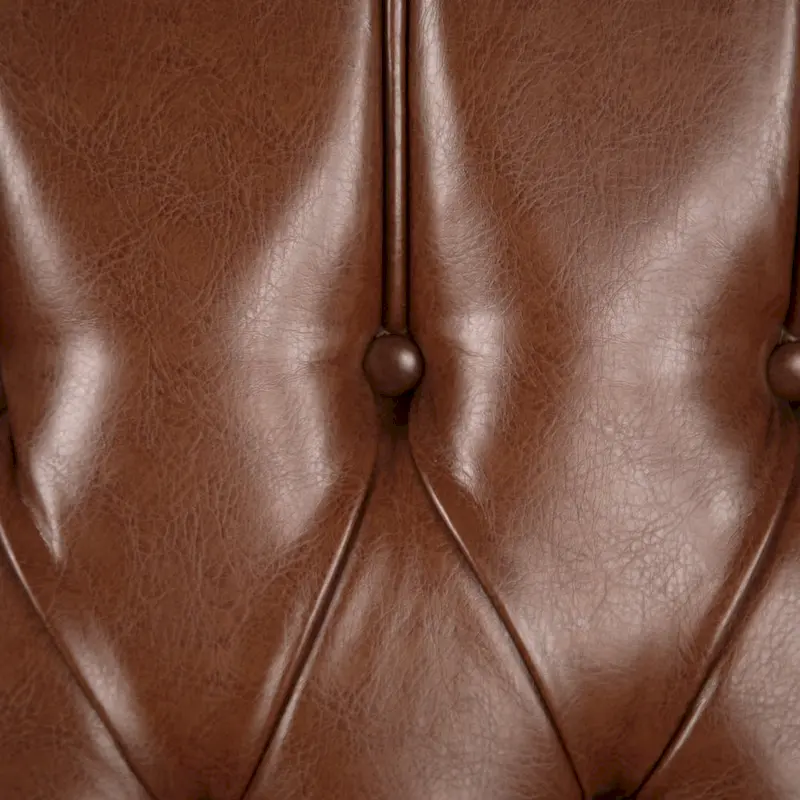Classic Tufted Bonded Leather Recliner Set (2-Piece) with Nailhead Trim