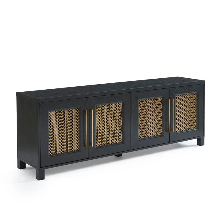 69.5 Wood TV Stand Media Console Entertainment Center