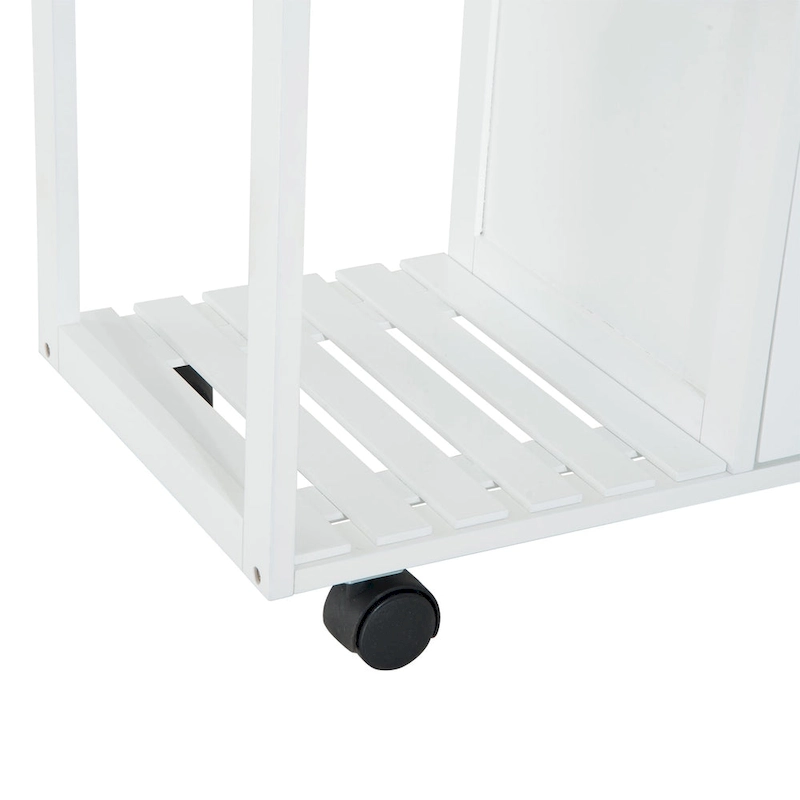 HOMCOM 28 White Rolling Kitchen Trolley Serving Cart