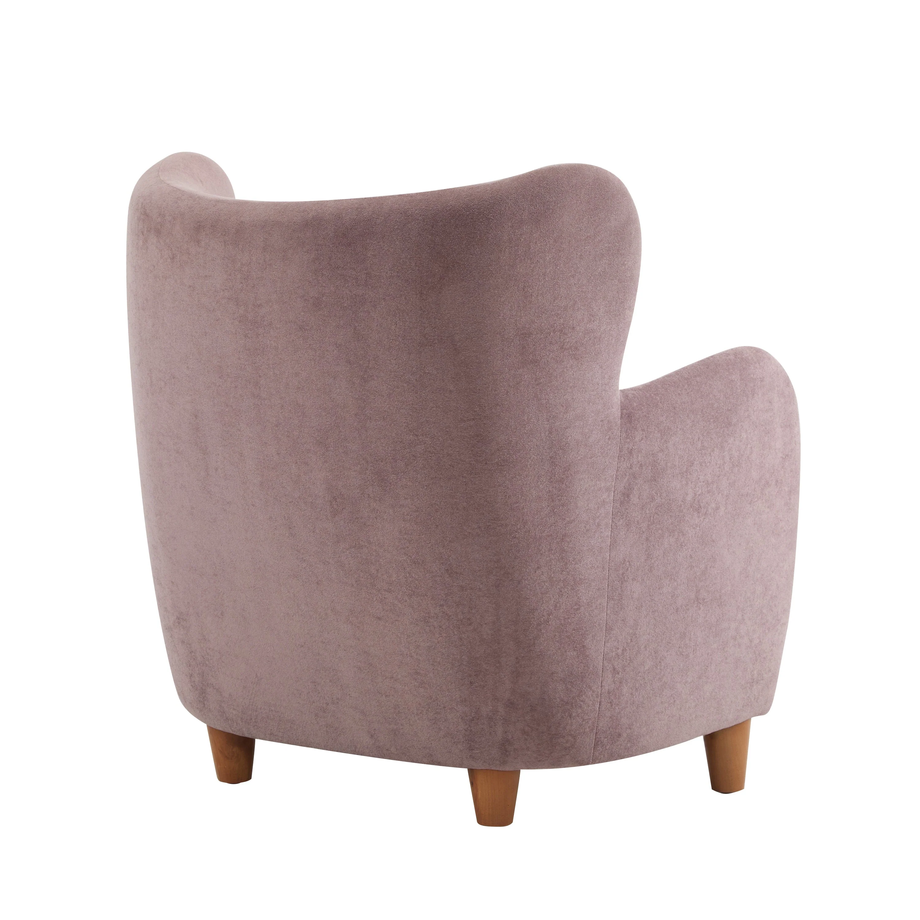 Luxury Modern Fabric Armchair with Round Arms & Tapered Legs