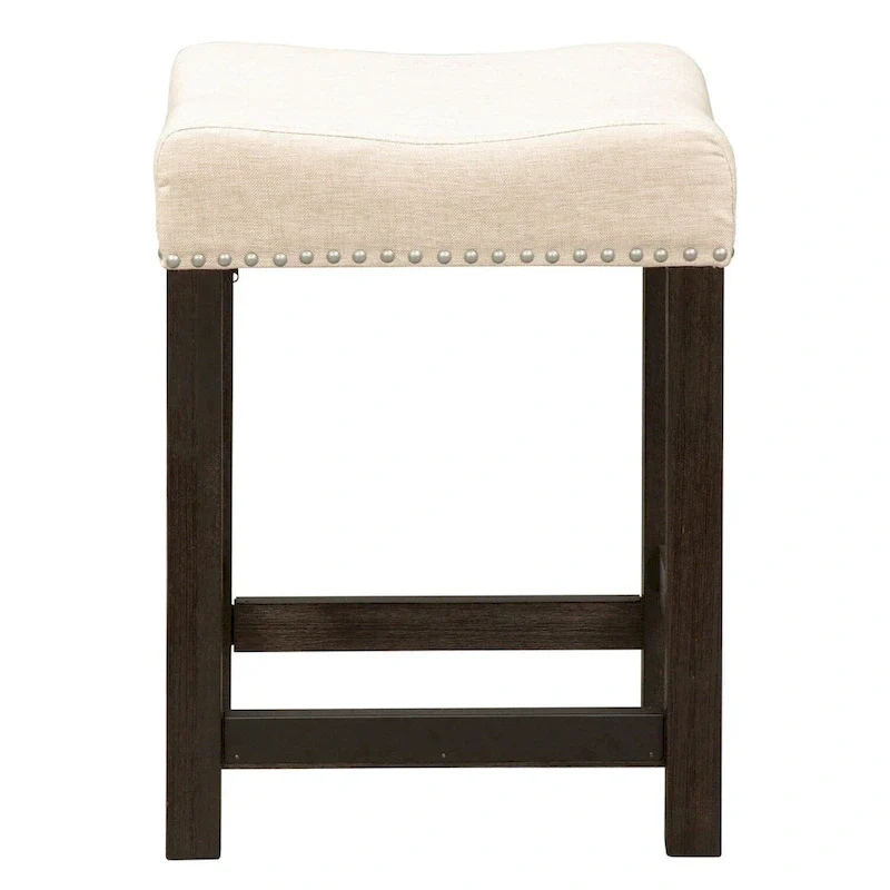 Charcoal and Ash Upholstered Console Stool