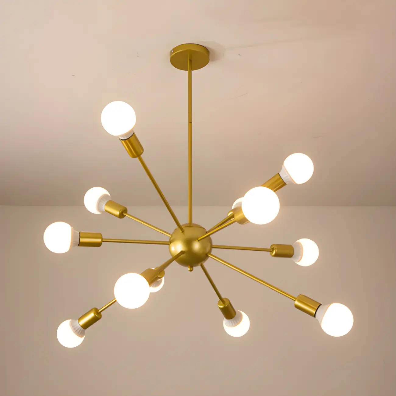 Modern LED Gold Globe Sputnik Chandelier