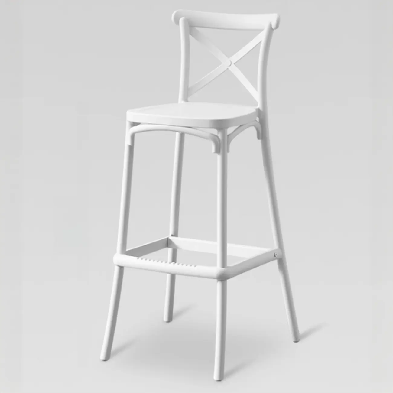 Modern Acrylic Square Counter Height Stools with Back