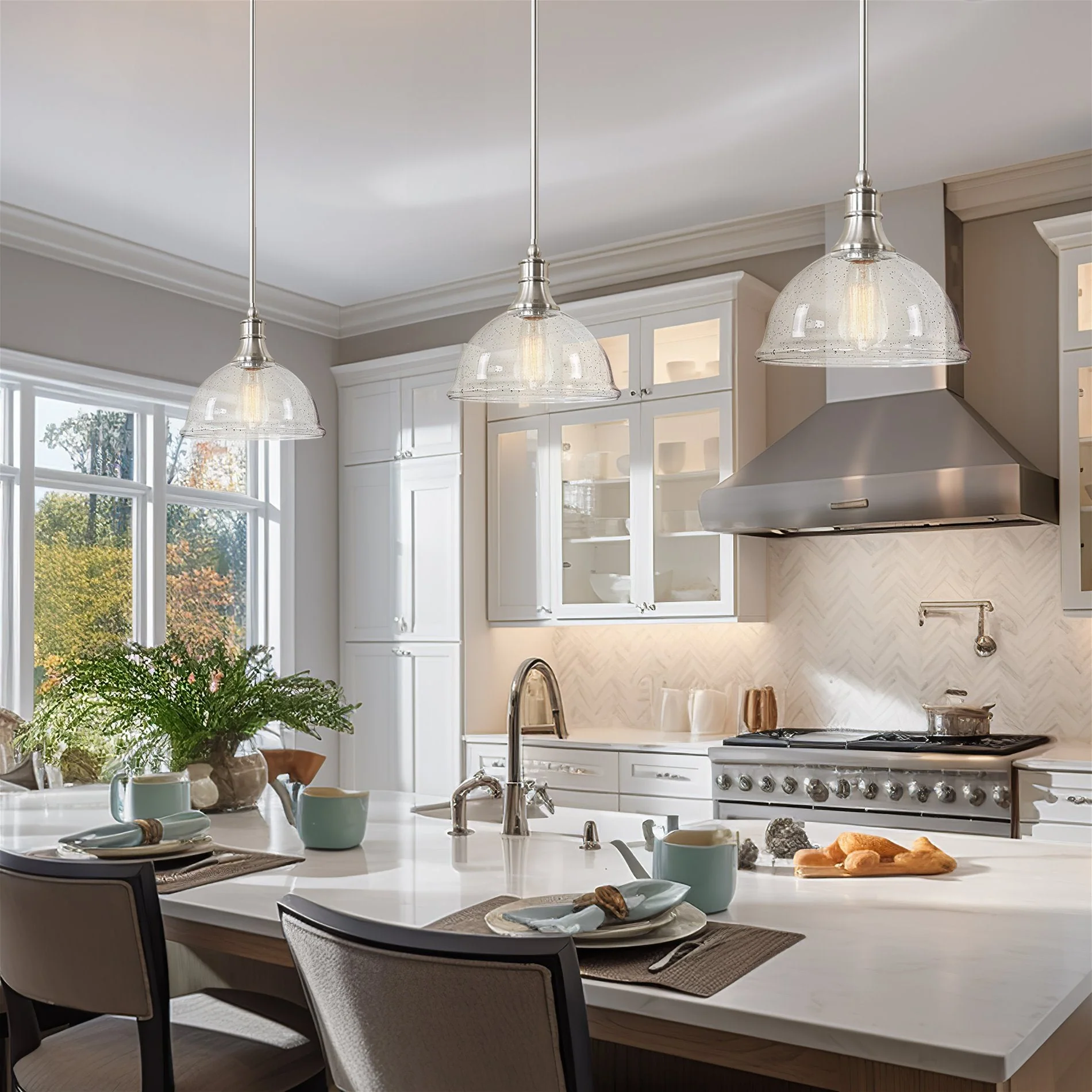 Granville 10 Seeded Glass Shade / Replacement Glass