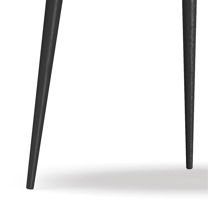 Cognac Round Coffee Table with Metal Legs - 30