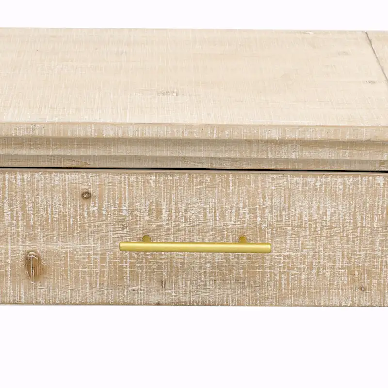 Irresistible Retro Silhouette Console Table: Open Style, Two Top Drawers