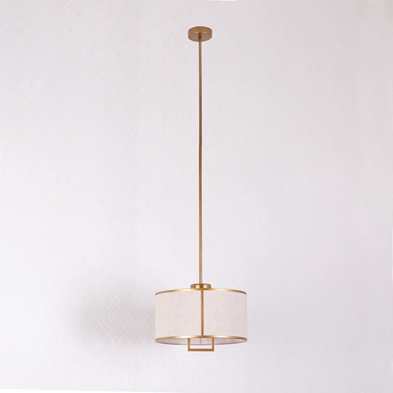 Downrods Elegant Ivory Cylinder Ceiling Light Indoor Hanging