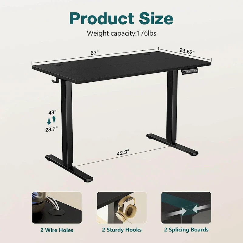 Electric Height Adjustable Ergonomic Computer Desk