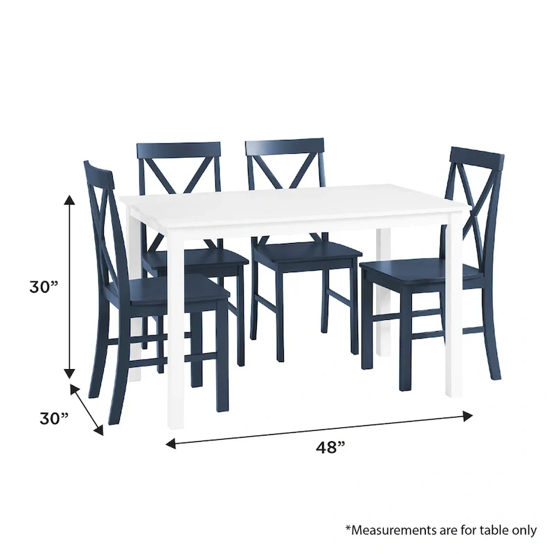 Dining Table with 4 X-Back Chairs