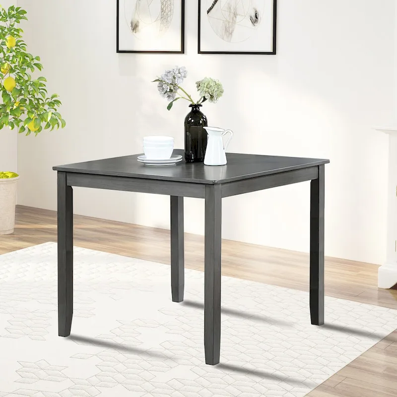 Wooden 4 Person Dining Square Table for Small Space