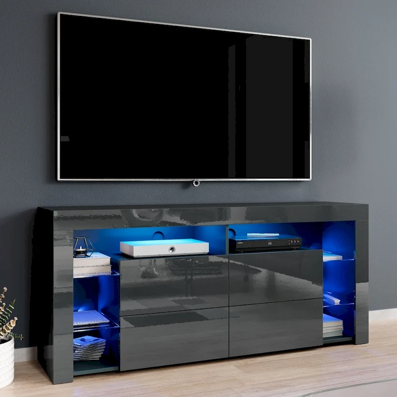 Meble Furniture Minelli Modern 61-inch Glossy TV Stand