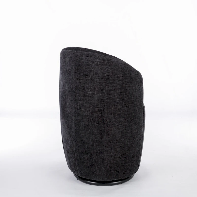 Chenille Fabric Swivel Accent Armchair