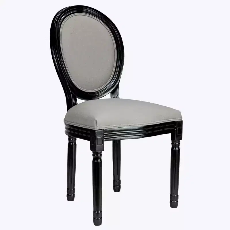 GDFStudio Coini Modern Wooden Linen Upholstered Dining Chairs with Sponge Round Back (Set of 2)