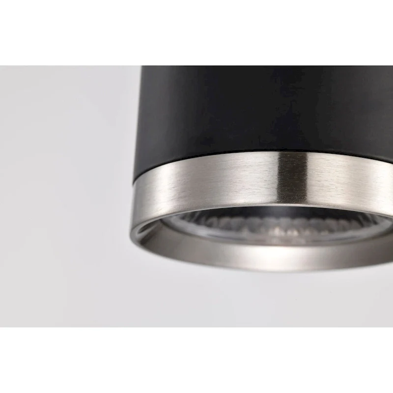 Melrose 12 Watt 16  LED Pendant Matte Black and Brushed Nickel Finish