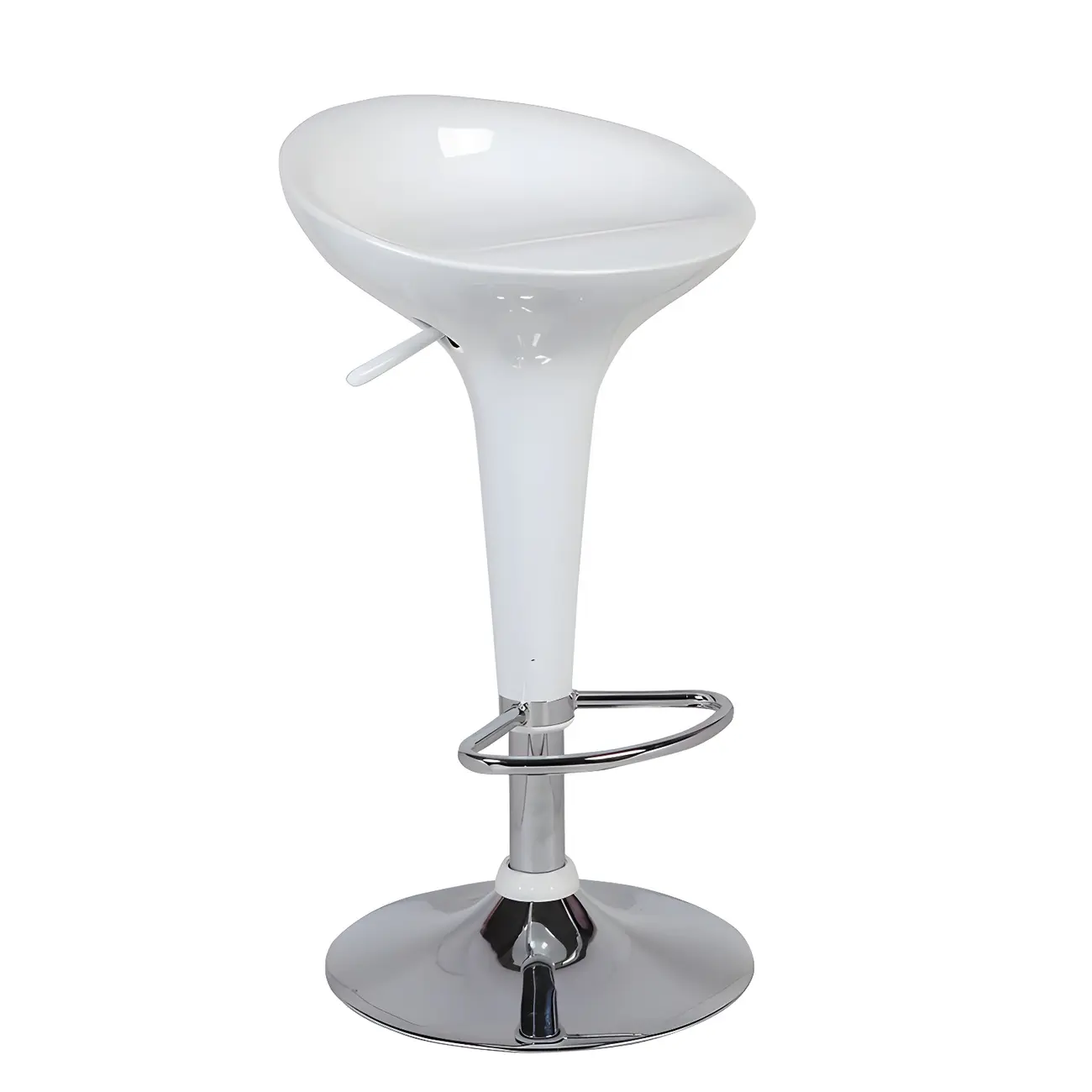 Plastic Chrome Swivel Bar Stool Height Adjustable
