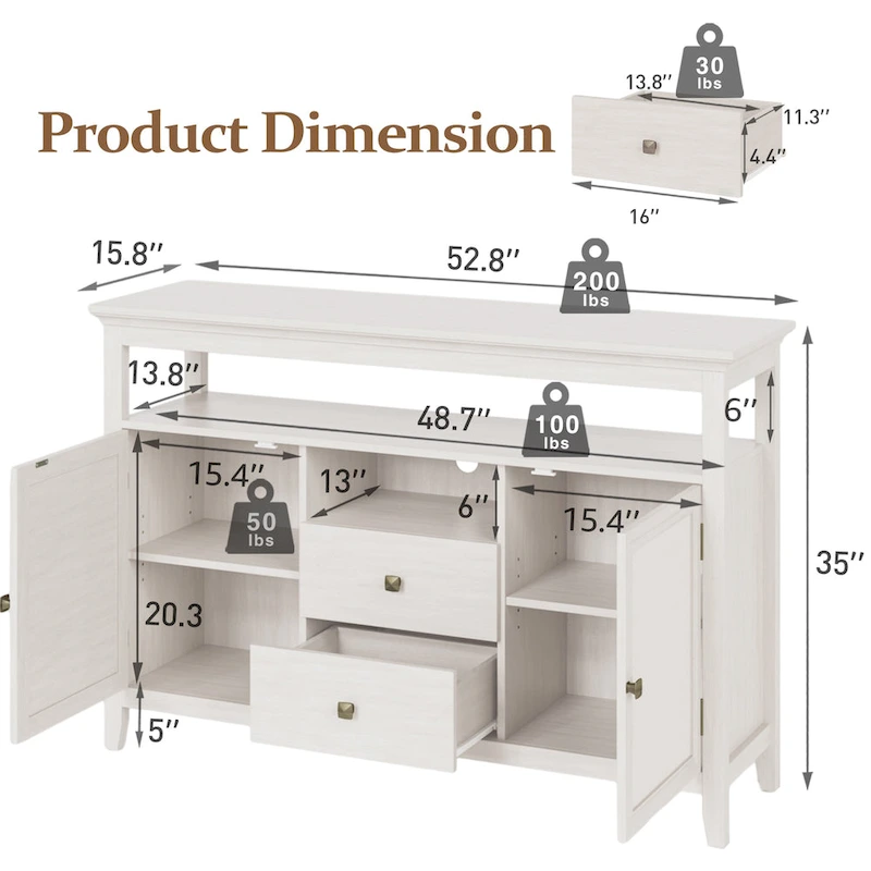 52.8  Natural Rattan Bar Cabinet